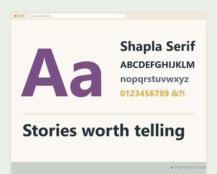 Shapla Serif — Display Typeface